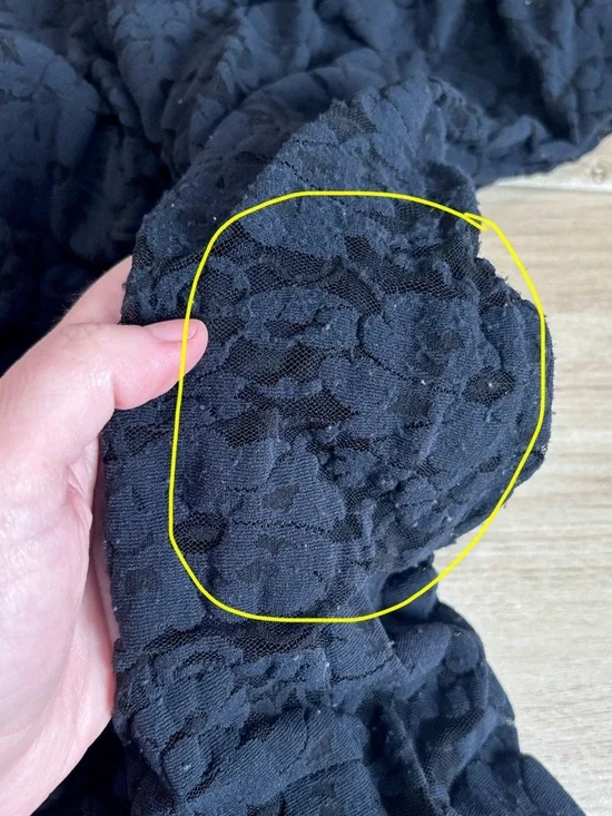 Vintage 80s Betsey Johnson Punk Label Black Lace Strapless Midi Dress Medium - Picture 7 of 7